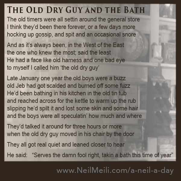 The Old Dry Guy and the Bath – Neil Meili